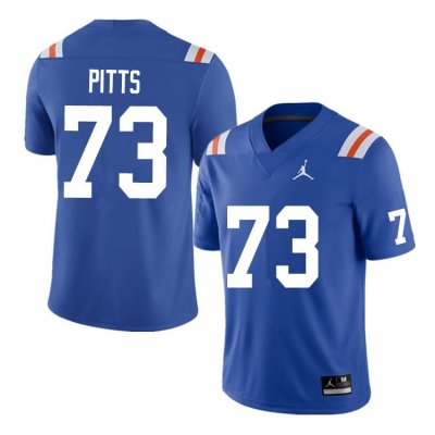 Men's Florida Gators #73 Mark Pitts NCAA Nike Blue Throwback Authentic Stitched College Football Jersey AME5562EE